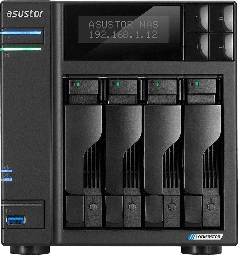 NAS - Network Attached Storage Asustor LOCKERSTOR 4 AS6604T, 4 Bay, Intel Celeron® J4125 2 GHz, 4GB DDR4