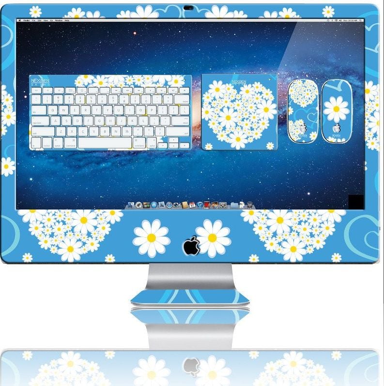Nexgen Skins iMac 27 3D Case Skin Pack (Hearts and Daisies 3D)