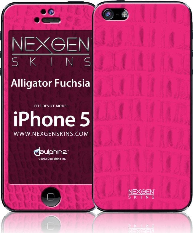 Nexgen Skins Nexgen Skins - Set de skinuri pentru husa cu efect 3D iPhone SE (2016) / iPhone 5s / iPhone 5 (Alligator Fuchsia 3D) universal