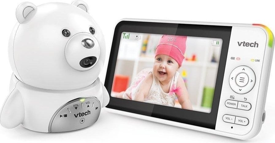 Monitoare video bebelusi - Monitor video pentru copii Vtech 5 inch BM-5150,Comunicare bidirecțională,5 melodii liniștitoare,4 sunete ambientale liniștite
