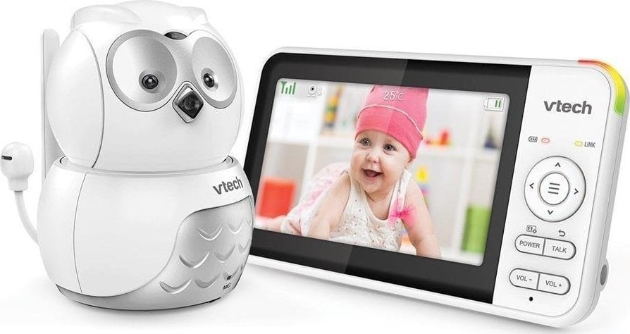 Monitoare video bebelusi -  Monitor video pentru bebeluși 5 inch bufniță BM-5550,Comunicare bidirecțională, 5 melodii liniștitoare diferite și 4 sunete ambientale liniștite,Senzor de temperatura