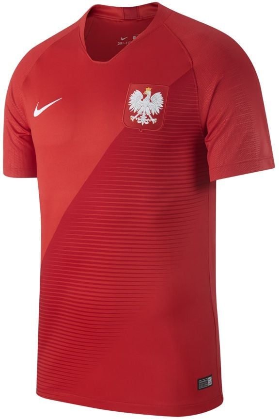 Tricou de fotbal Nike Polish Y Stadium JSY SS Away roșu, mărime 147-158 (894 014 611)