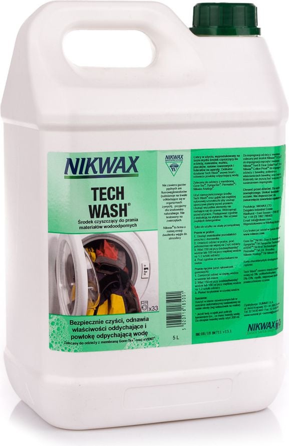 Nikwax Środek czyszczący Tech Wash do odzieży 5000 ml