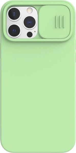 Nillkin Nillkin CamShield Silky Magnetic - Husă Apple iPhone 13 Pro Max cu capac pentru cameră (verde mentă)