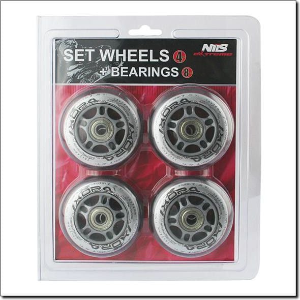 Nils Extreme Wheels PU 72x24 82A set transparent (16-32-015)