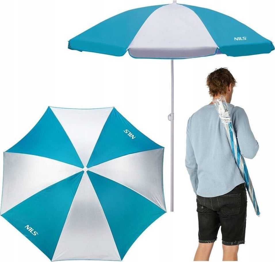 Nils Extreme NC7813 Umbrelă de plajă turcoaz 180 CM NILS