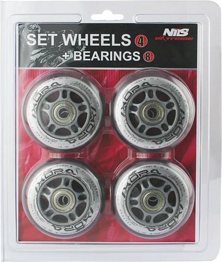 Nils Extreme Wheels PU 84x24 82A set transparent (16-32-018)