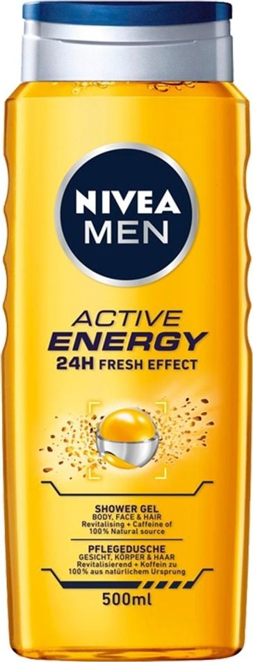 Gel de dus Nivea Men Active Energy, 500 ml