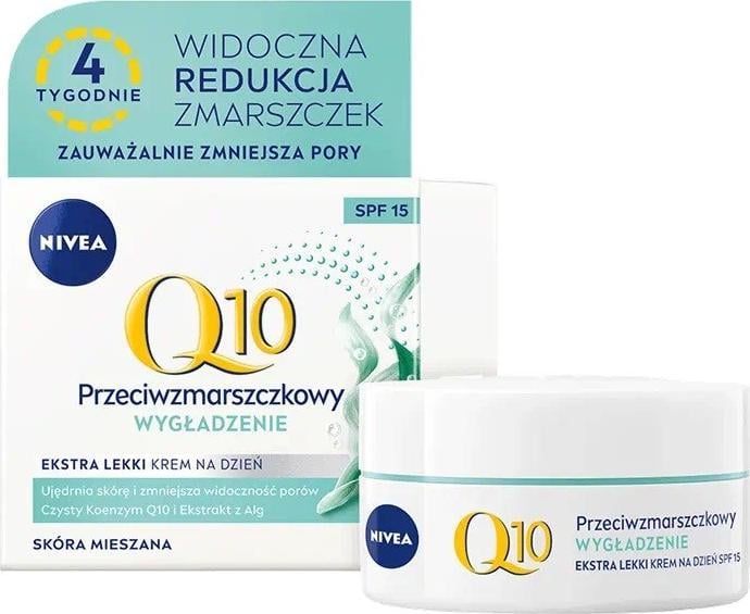 Nivea Nivea Q10 Cremă de zi ultra ușoară antirid antirid SPF15 50ml