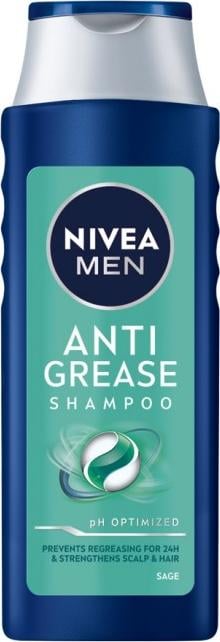 Sampon Nivea Men Anti Grease, pentru Par Gras, cu Extract de Salvie, 400 ml