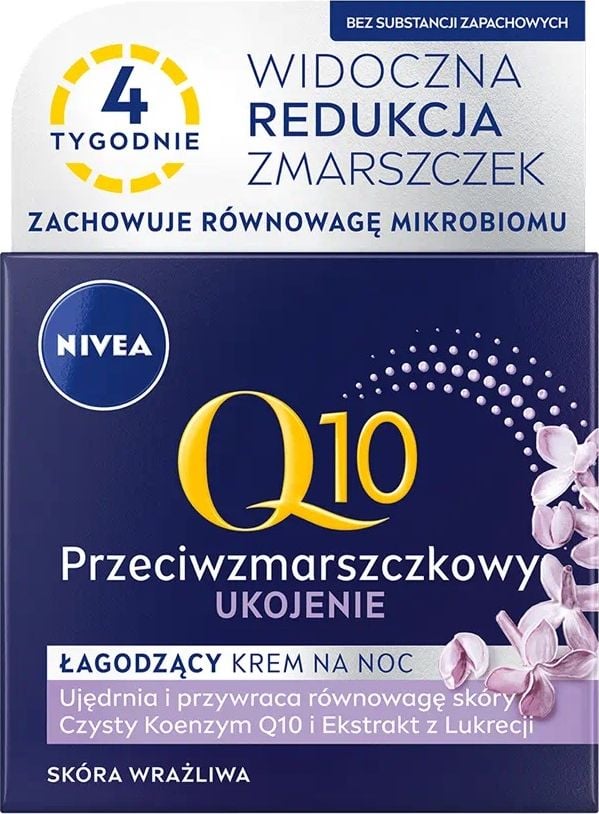Nivea NIVEA_Q10 Crema de noapte calmanta antirid pentru piele sensibila 50 ml