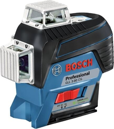 Nivela laser cu linii Bosch Professional GLL 3-80 CG, 30 m, ± 0.2 mm/m, 540 nm dioda laser, clasa alser 2, 3 linii la 360&deg;, accesorii incluse