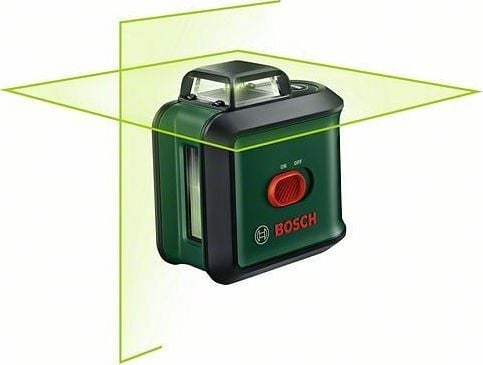 Nivela laser cu linii Bosch UniversalLevel 0603663E00, 24 m diametru maxim lucru, 500 - 540 nm dioda laser, ± 4&deg; domeniu autonivelare, ± 0.4 mm/m precizie, 120&deg; unghi deschidere, geanta protectie, 4 baterii AA