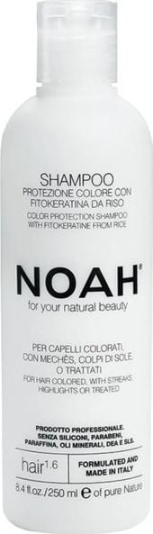 Noah Spalva apsaugantis šampūnas dažytiems ir sruogelėmis dažytiems plaukams Noah 250 ml