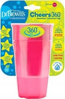 Non-spill cup 360 300ml roz (TC01039)