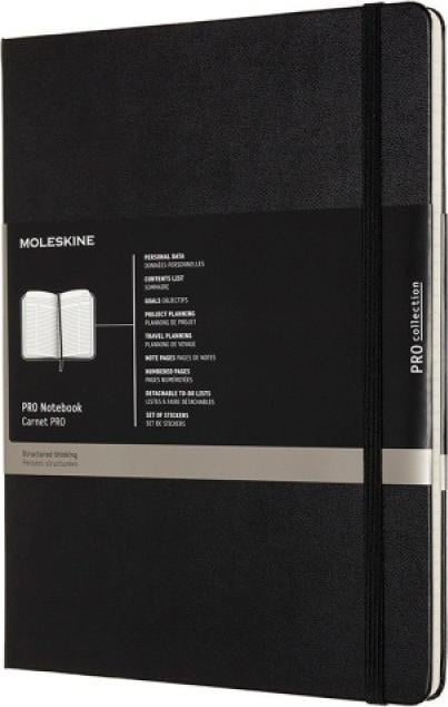 Note Moleskine MOLESKINE PROFESSIONAL XL (19x25 cm), copertă cartonată, 192 pagini, negru