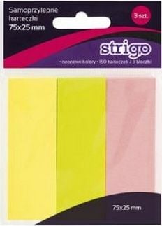 Notite Adezive Strigo 4 paduri 75X25mm 150 File Neon