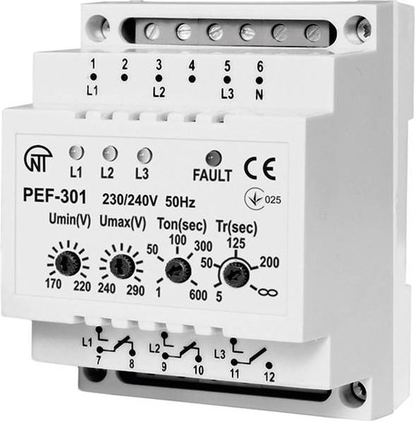 Cablu novatek-electro faza automata comutator 16A 400V AC (PEF-301)