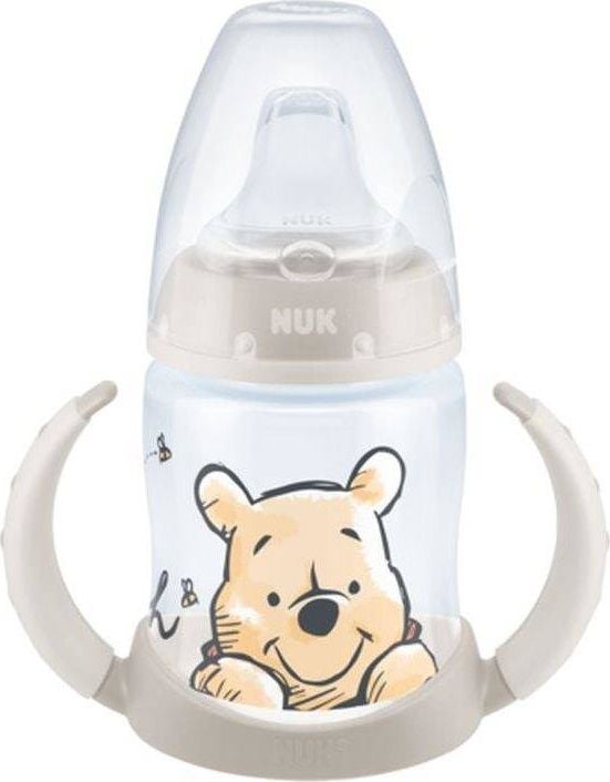 NUK 743945 STICLA CU INDICATOR DE TEMPERATURA 150ML WINNIE THE POOH SILICON MOUTPUT SPIRL