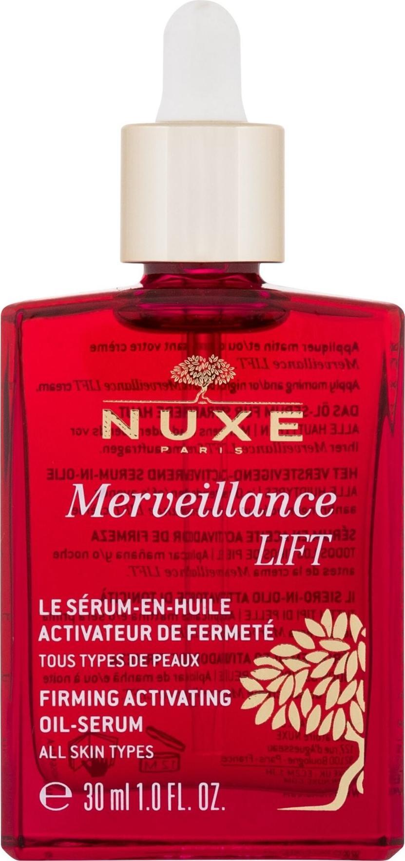 Ser cu ulei pentru lifting facial, Nuxe Merveillance Lift Firming Activating, 30 ml