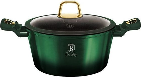 Oala cu capac, 24 cm, 4.1 l, marmura, Emerald Collection Berlinger Haus BH-6058