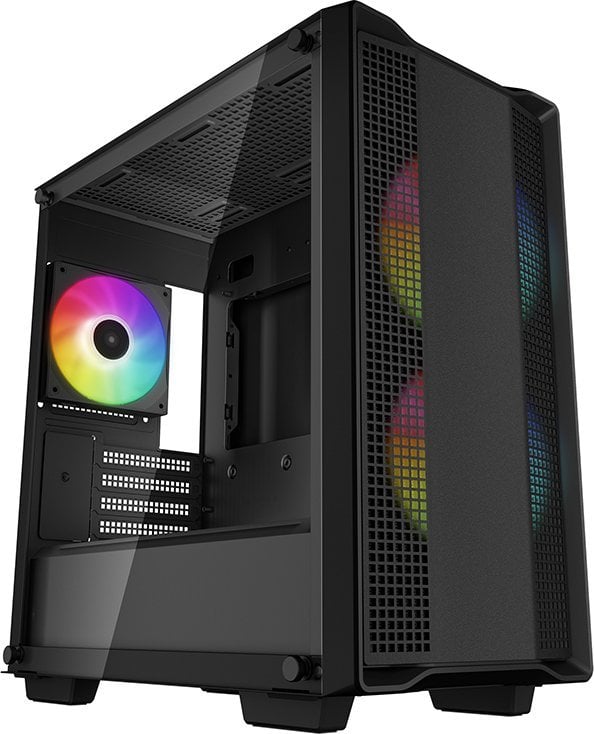 Obudowa Deepcool Deepcool Micro-ATX CASE CC360 Black, Mini-ITX / Micro-ATX, 4, Power supply included No, 1x USB3.0, 1x USB2.0, 1x Audio, ABS+SPCC+Tempered Glass, 1×120mm