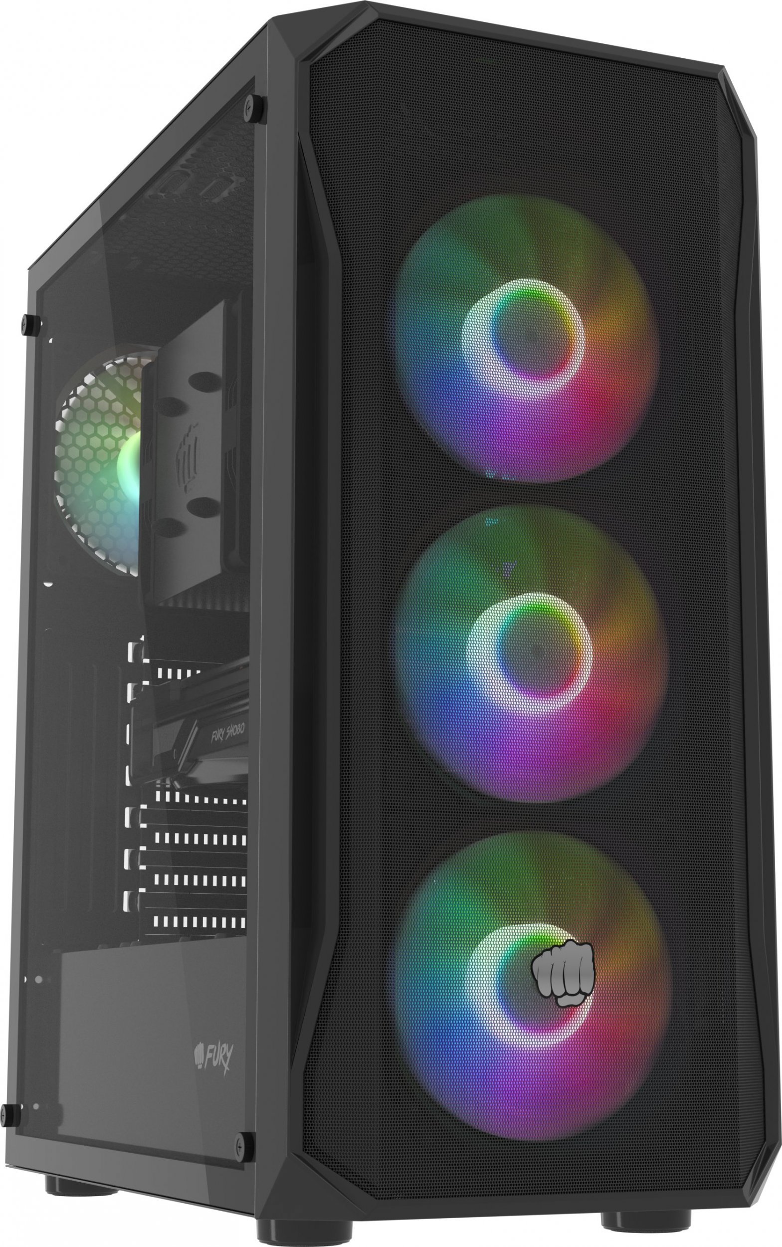 Obudowa Fury OBUDOWA FURY SHOBO SH4F RGB MIDI TOWER Z OKNEM CZARNA