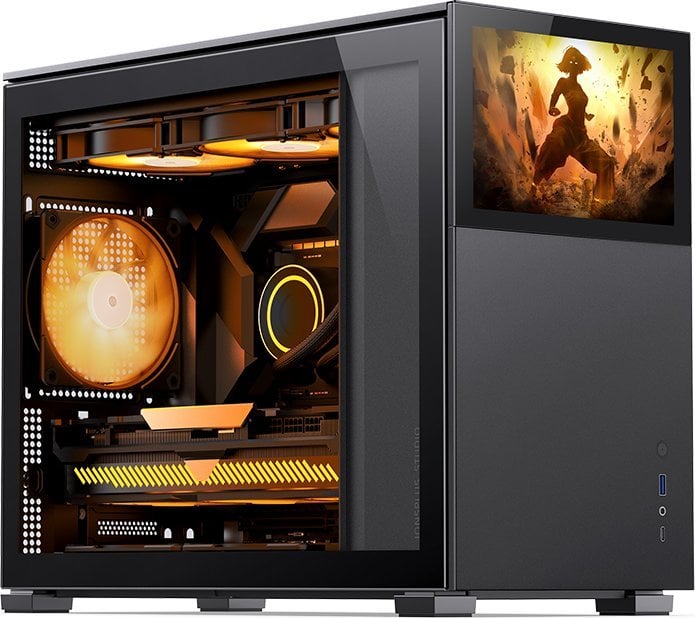 Obudowa Jonsbo Jonsbo D31 Screen Micro-ATX Case, Tempered Glass - black