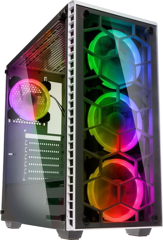 Carcasa PC Kolink Observatory RGB, GEKL-037, Micro ATX, ATX extins, Mini ITX, ATX, Alb