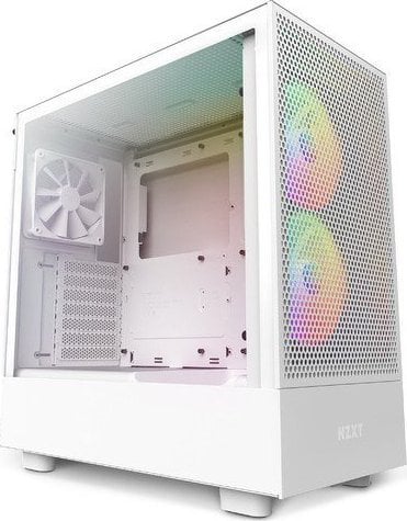 Nzxt Case H5 Flow RGB Carcasă cu fereastră albă