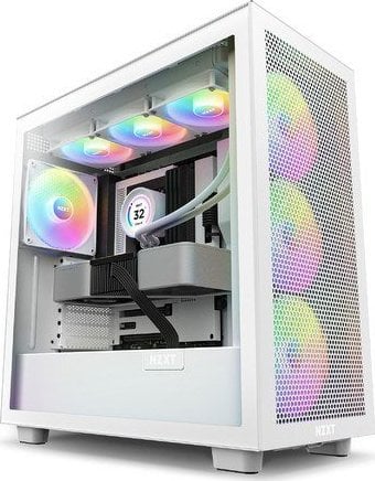 Nzxt Case H7 Flow RGB Carcasă cu fereastră albă