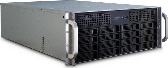 Carcasa serverului Inter-Tech IPC 4U-4416, cu o latime de 48,26 cm si o inaltime de 19 inci, este un rackmount-case pentru stocare cu 4U. Dispune de 2 locuri pentru unitati de 5,25 inci, 16 locuri pentru unitati de 2,5 inci sau 3,5 inci pe exterior s