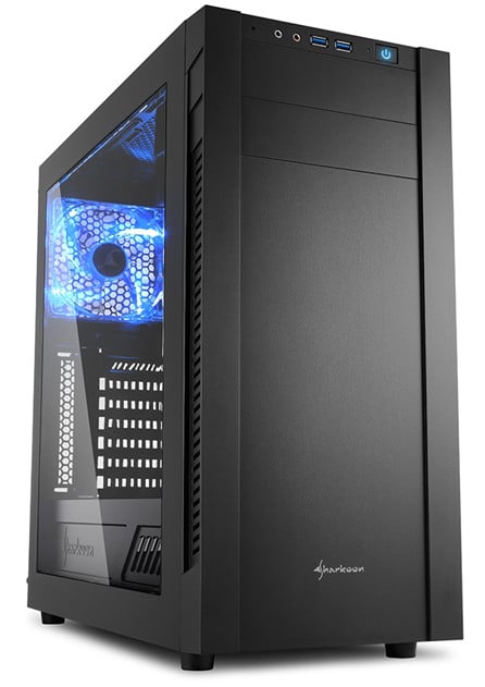 Carcasa PC Sharkoon S25-W (4044951019304), ATX, Micro ATX (uATX), Mini ITX, Negru