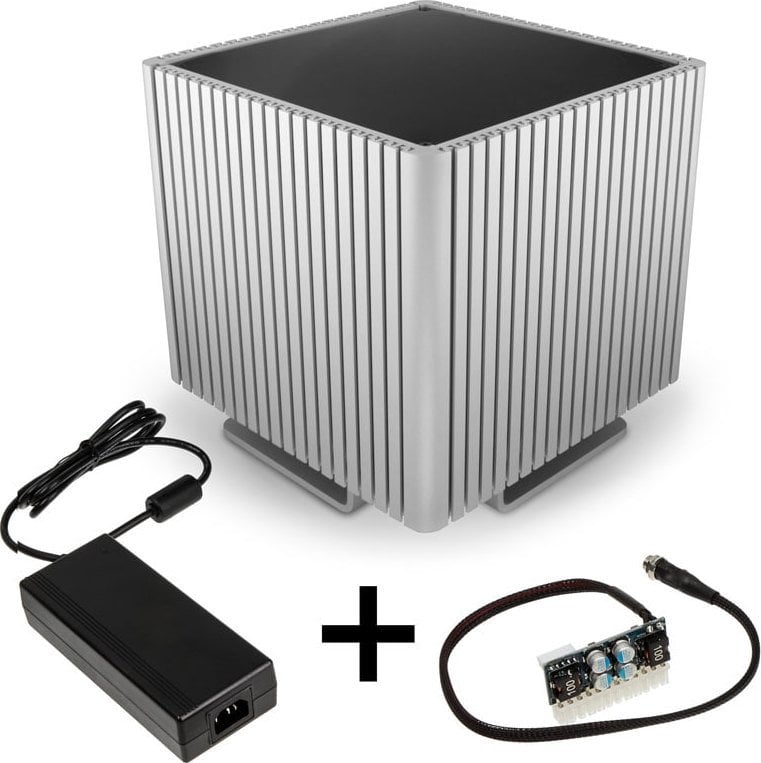 Obudowa Streacom Streacom DB4 Fanless Cube-Gehäuse + Nano 120 Watt Netzteil - silber