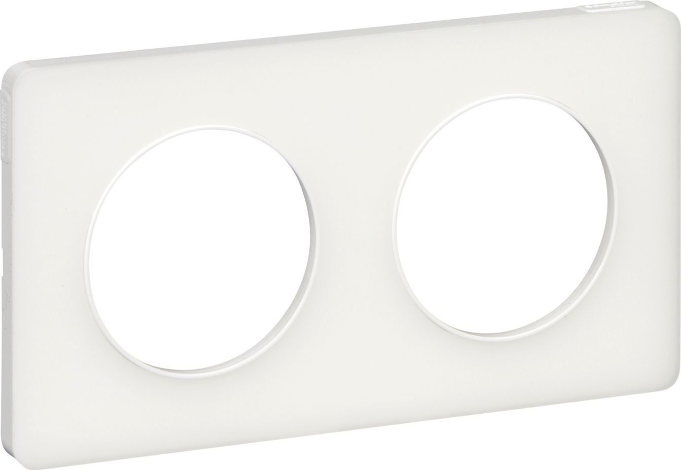 Odace tactil cadru dublu alb sticlos alb (S52P804R)