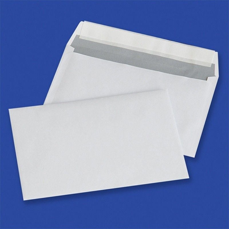 Produse de birou PRODUSE DE BIROU plicuri cu bandă de silicon, HK, C6, 114x162mm, 80gsm, 1000 buc, alb