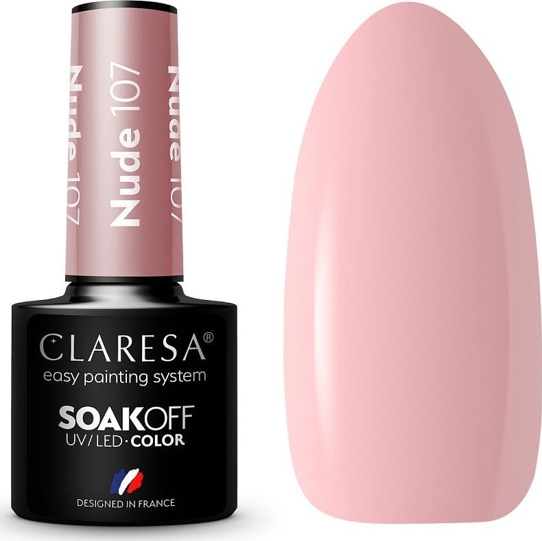 Oja semipermanenta Claresa, Soak Off, Nude 107, 5 ml