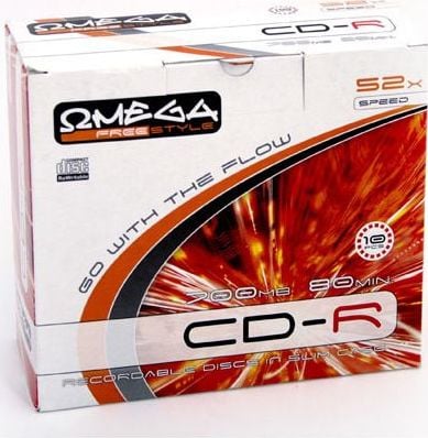 Omega disc CD-R Slim | 700MB | X52 | 10 buc.