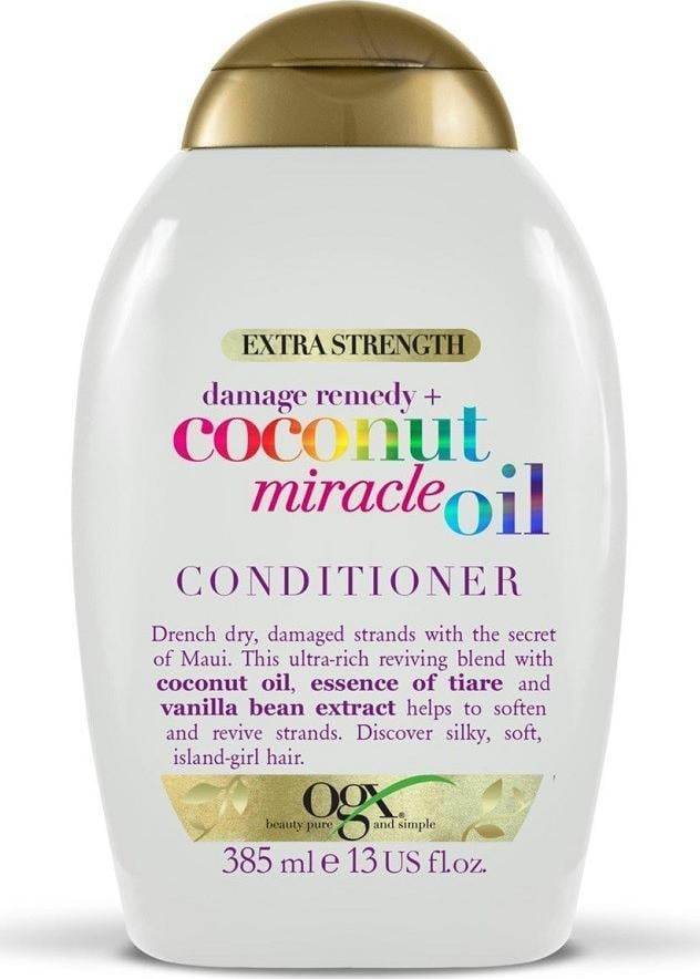 Organix ORGANIX_ Balsam cu ulei de nucă de cocos Miracle Oil pentru păr uscat și deteriorat 385 ml