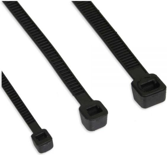 Cablu inline Cablu cabluri, lungime 370 mm, latime de 3,6 mm, negru, 100 de bucati (59963L)