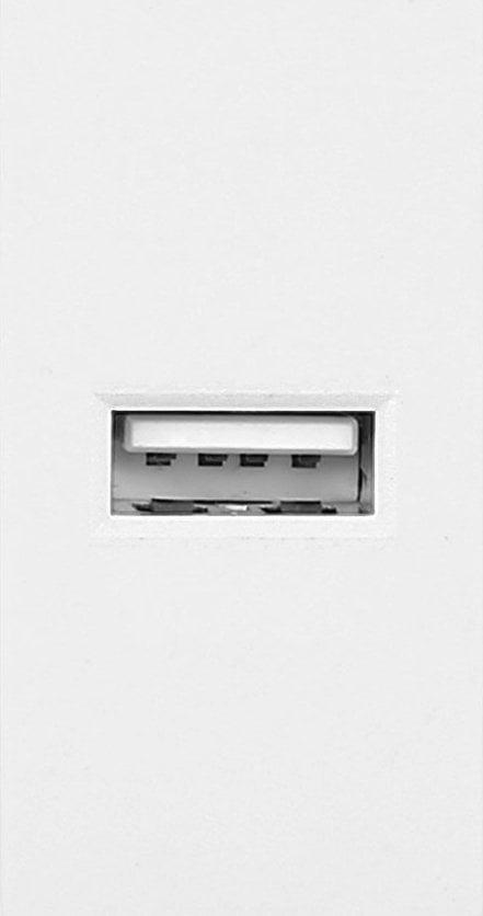 Orno NOEN USB, port modular 22,5x45mm cu încărcător USB, 2,1A 5V DC, alb