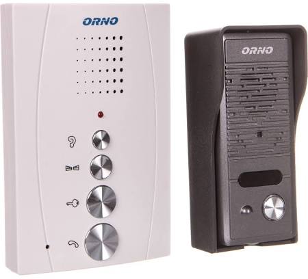 Interfon pentru o familie ELUVIO INTERCOM ORNO OR-DOM-RE-920/G, control automat al portilor, functie intercom, ultra-slim, gri