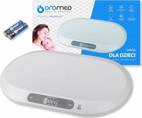 Cantar pentru bebelusi Oromed OROMED ORO-BABY SCALE,Gri, Plastic , 2 x AAA