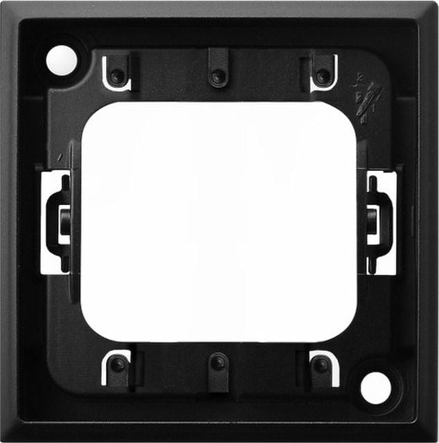 Ospel ARIA Cadru de montaj decorativ pentru conectori tripli negru metalic RO-13U/33