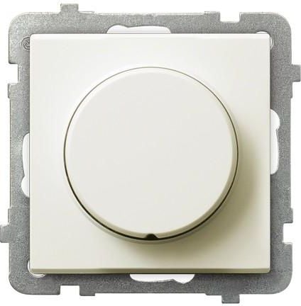 Dimmer Ospel Sonata, cu apăsare și rotire, adaptat la încărcături ecru cu incandescență și halogen (£-8R/m/27)