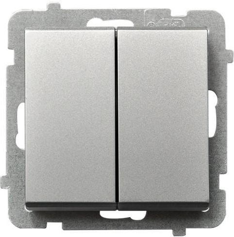 Sonata comutator dublu sens 16AX IP20 argintiu mat (LP-10R / m / 38)