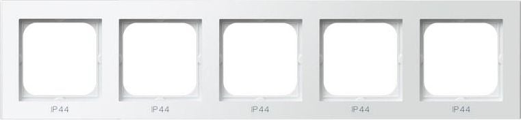 Ospel Ramka pięciokrotna Sonata do łączników IP-44 biały (RH-5R/00)