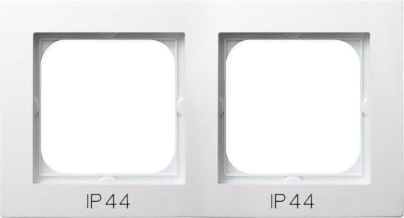 Double frame AS IP-44 conectori alb (RH-2G / 00)