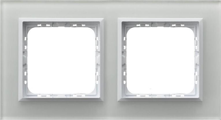 Cadru dublu de sticlă Sonata alb (R-2RGC / 31/00)