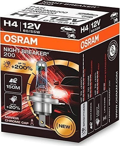 Osram Bec halogen osram h4 12v 60/55w p43t night breaker 200 /1 buc./